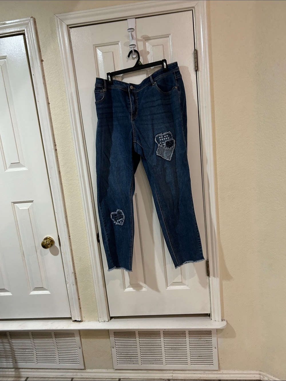 Cato Dark Blue Patchwork Boyfriend Jeans